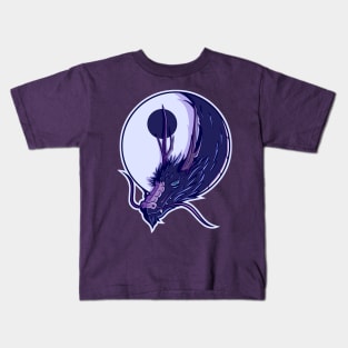 Yin Yang Black Dragon Kids T-Shirt